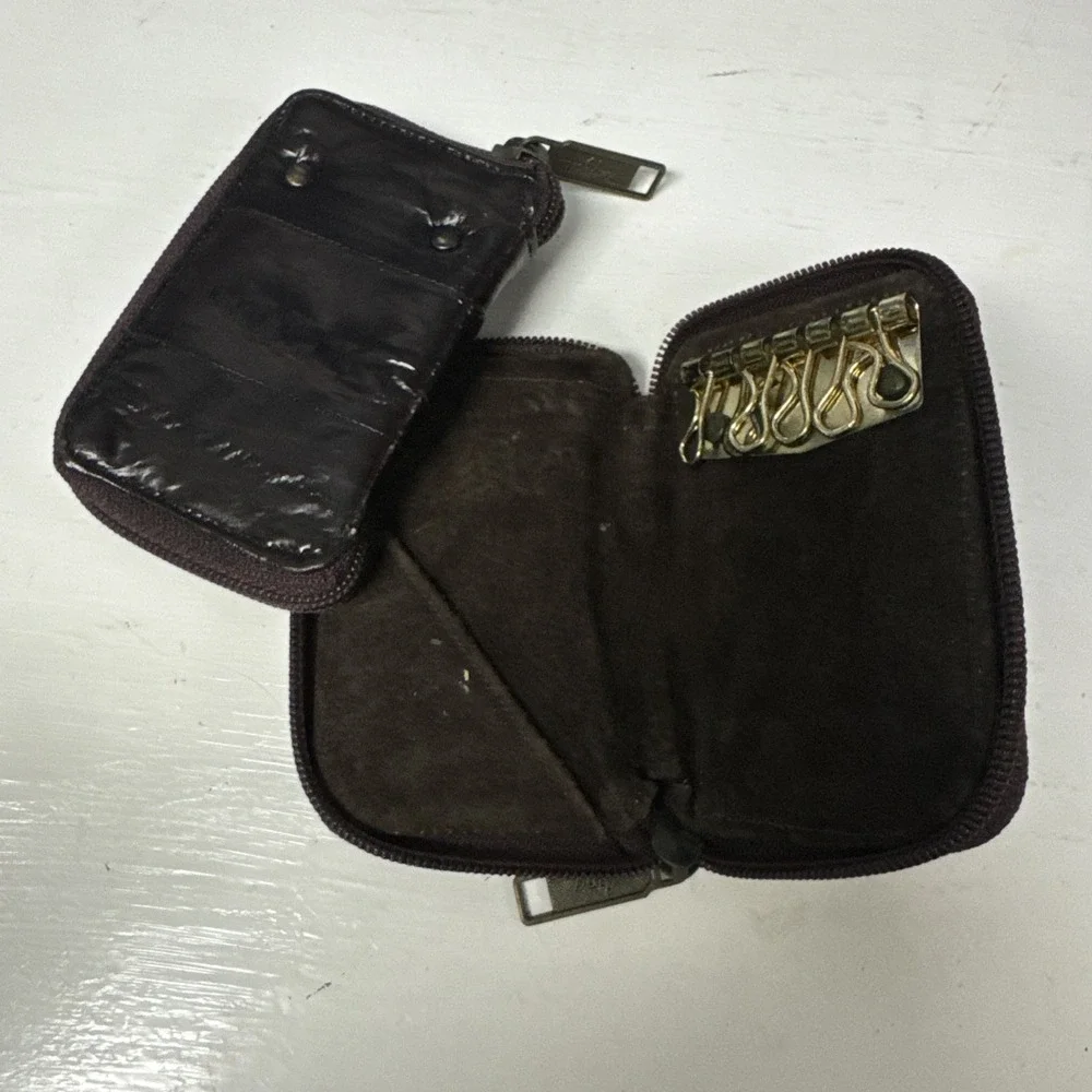 2 Vtg ULTRA Genuine EEL Skin Keychain Holder Wallet‎ NEW Old Stock Made In Korea